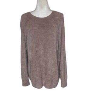 Barefoot Dreams CozyChic Women's Hoodie Pullover Sweater Medium Dusty Pink